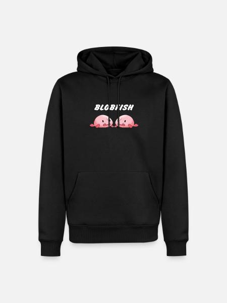 Blob Blobfish Fish Mer - Sweat à capuche Premium bio Homme - noir