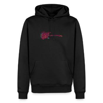 Guitariste Guitariste Guitariste - Sweat à capuche Premium bio Homme - noir - Devant - Nico (187cm)