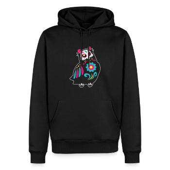 Dia de Los Muertos Owl Owls Mexico - Men’s Premium Organic Hoodie - black - Front - Nico (187cm)