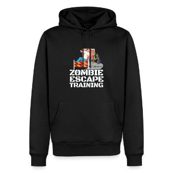 Zombie Escape Training Halloween Monster - Men’s Premium Organic Hoodie - black - Front - Nico (187cm)