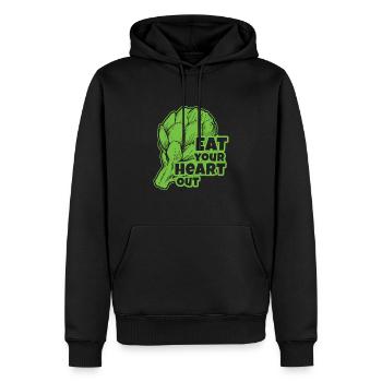 Eat Your Heart Out Artischocken Vegan - Männer Premium Bio Hoodie - Schwarz - Vorne - Nico (187cm)