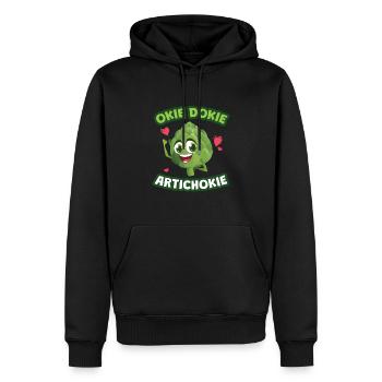 Okey Dokey ArtiChokie Artischocken - Männer Premium Bio Hoodie - Schwarz - Vorne - Nico (187cm)