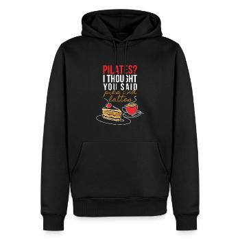 Pilates Pies And Lattes Kuchen Kaffee - Männer Premium Bio Hoodie - Schwarz - Vorne - Nico (187cm)