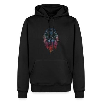 Capteur de rêves Capteur de rêves Spirituel - Sweat à capuche Premium bio Homme - noir - Devant - Nico (187cm)