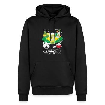 Recette de Caipirinha Cocktail Alcohol Party - Sweat à capuche Premium bio Homme - noir - Devant - Nico (187cm)