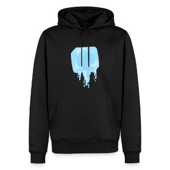 Glaçons d’été boisson à la crème glacée - Sweat à capuche Premium bio Homme - noir - Devant - Nico (187cm)