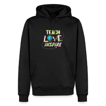 Tech Love Inspire Teacher Teacher School - Men’s Premium Organic Hoodie - black - Front - Nico (187cm)