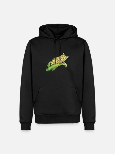 Maiskolben Mais - Männer Premium Bio Hoodie - Schwarz