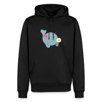 Seekuh Süße Manatee Manati Seekühe - Männer Premium Bio Hoodie - Schwarz - Vorne - Nico (187cm)