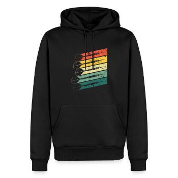Retro Steeldart Dart Darts Dartspieler - Männer Premium Bio Hoodie - Schwarz - Vorne - Nico (187cm)