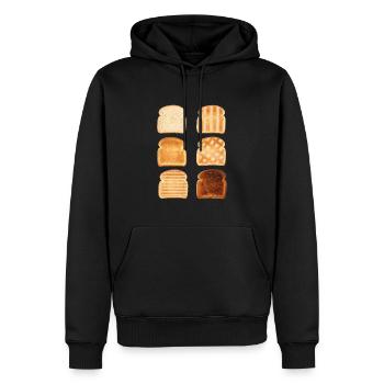 Toast Types Bread Toast Breakfast - Men’s Premium Organic Hoodie - black - Front - Nico (187cm)