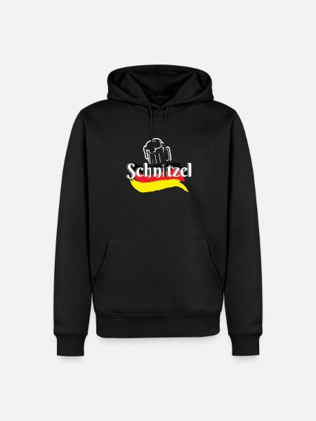 Schnitzel Germany Food - Men’s Premium Organic Hoodie - black
