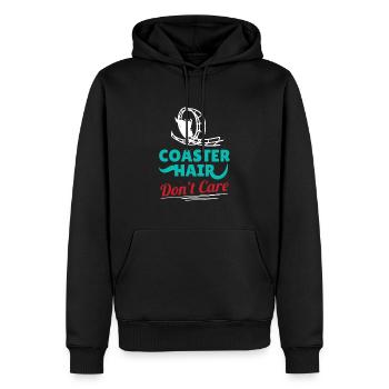 Parc d’attractions Roller Coaster Hair - Sweat à capuche Premium bio Homme - noir - Devant - Nico (187cm)