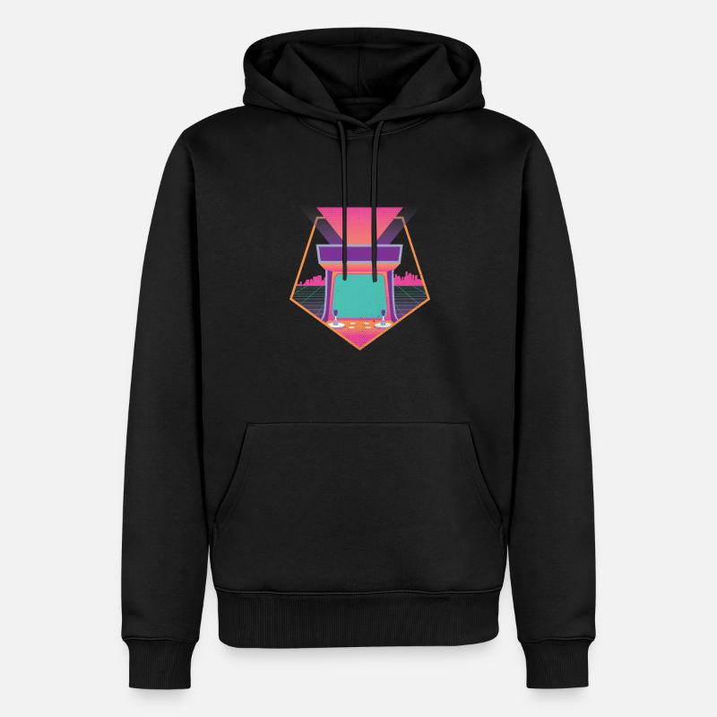 80s Retrogaming Arcade Automat Retro - Männer Premium Bio Hoodie - Schwarz