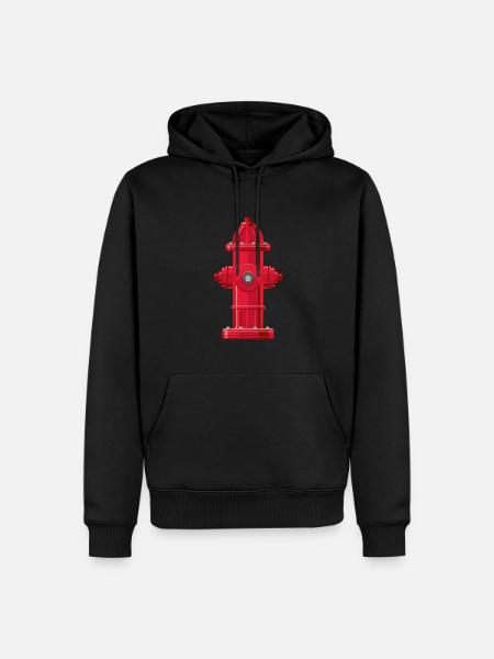 Hydrant Feuerwehr Kinder - Männer Premium Bio Hoodie - Schwarz