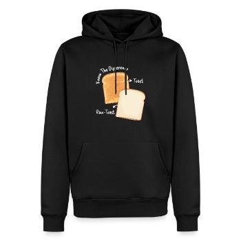 Toast Différence Pain Toast Petit-déjeuner - Sweat à capuche Premium bio Homme - noir - Devant - Nico (187cm)
