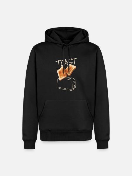 Toast Bread Toast Breakfast - Men’s Premium Organic Hoodie - black