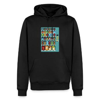 Distributeurs automatiques de boissons - Sweat à capuche Premium bio Homme - noir - Devant - Nico (187cm)