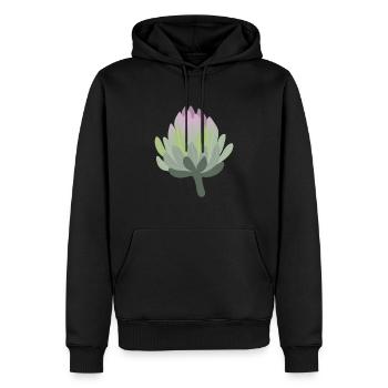Artischockenherz Artischocken - Männer Premium Bio Hoodie - Schwarz - Vorne - Nico (187cm)