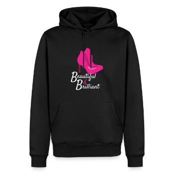 Belle et brillante mode de talons hauts - Sweat à capuche Premium bio Homme - noir - Devant - Nico (187cm)