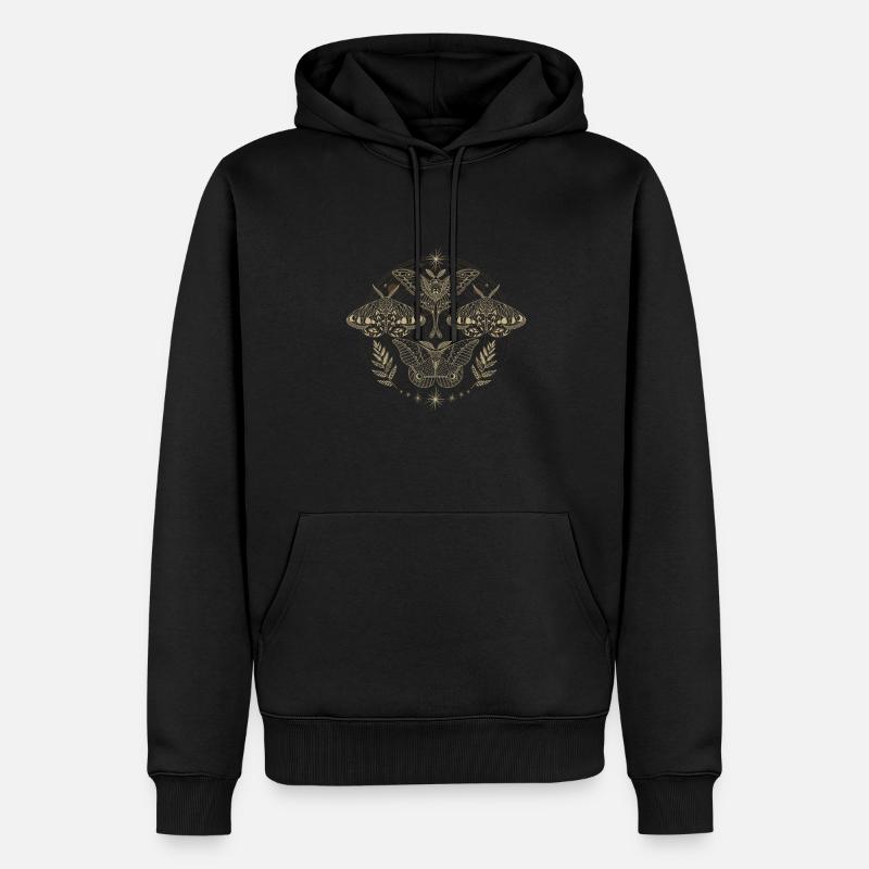 Moth Goth Moth Mystical - Men’s Premium Organic Hoodie - black
