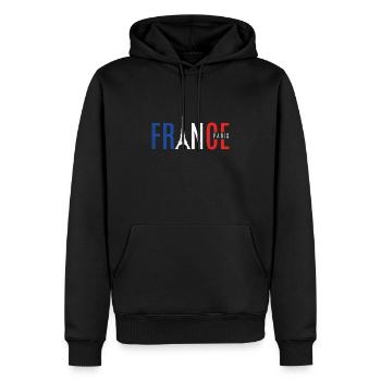 France Paris France Tour Eiffel - Sweat à capuche Premium bio Homme - noir - Devant - Nico (187cm)