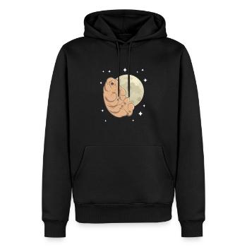 Bärtierchen Mond Sterne Weltraum - Männer Premium Bio Hoodie - Schwarz - Vorne - Nico (187cm)