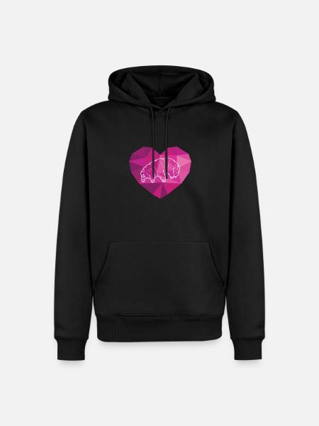 Tardigrade Heart - Men’s Premium Organic Hoodie - black