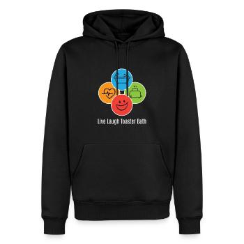 Live Laugh Toaster Bath Toast Toaster - Männer Premium Bio Hoodie - Schwarz - Vorne - Nico (187cm)