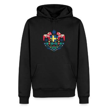 Schweden Dala Pferd Schwedisch Stockholm - Männer Premium Bio Hoodie - Schwarz - Vorne - Nico (187cm)