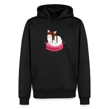 Saugroboter Katze Saugerroboter - Männer Premium Bio Hoodie - Schwarz - Vorne - Nico (187cm)
