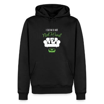 Pandabär Panda I Clean Smart Saugroboter - Männer Premium Bio Hoodie - Schwarz - Vorne - Nico (187cm)