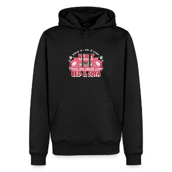 Heart Bed & Sofa Süß Hunde Hund Hündchen - Männer Premium Bio Hoodie - Schwarz - Vorne - Nico (187cm)