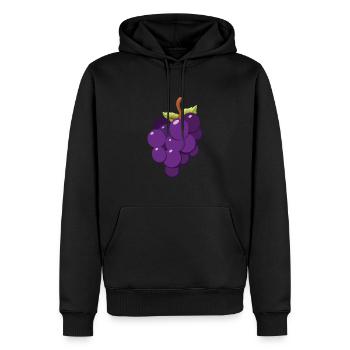 Cartoon Weintrauben Wein Weinliebhaber - Männer Premium Bio Hoodie - Schwarz - Vorne - Nico (187cm)