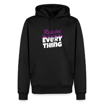 Raisins secs ruiner tout raisins secs raisins - Sweat à capuche Premium bio Homme - noir - Devant - Nico (187cm)
