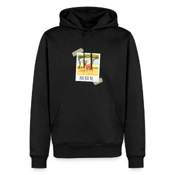 Drôle Dik Dik Pic Antilope - Sweat à capuche Premium bio Homme - noir - Devant - Nico (187cm)