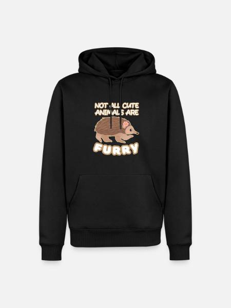 Echidna Cute Animals Furry Schnabeligel - Männer Premium Bio Hoodie - Schwarz