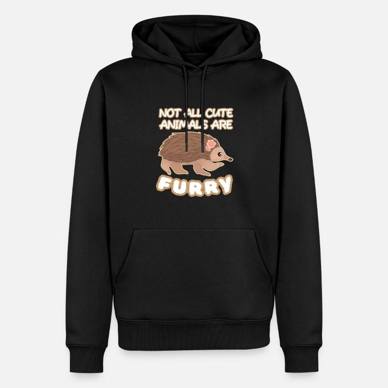 Echidna Cute Animals Furry Schnabeligel - Männer Premium Bio Hoodie - Schwarz