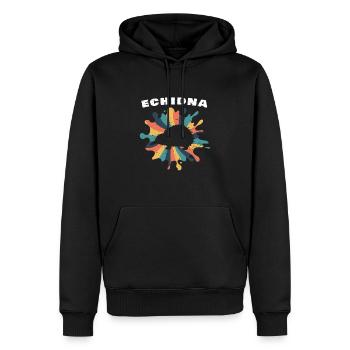 Echidna Retro Design Schnabeligel - Männer Premium Bio Hoodie - Schwarz - Vorne - Nico (187cm)