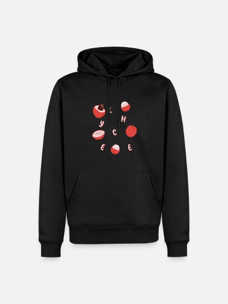 Lychee Lychee Exotic Fruit - Men’s Premium Organic Hoodie - black