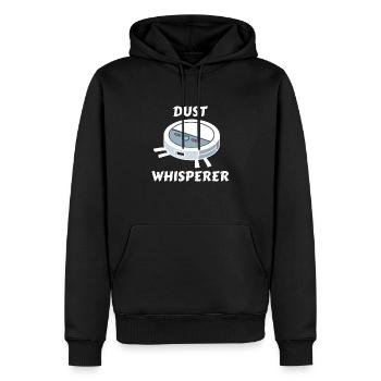 Dust Whisperer Robot Vacuum Cleaner Vacuum Cleaner - Men’s Premium Organic Hoodie - black - Front - Nico (187cm)