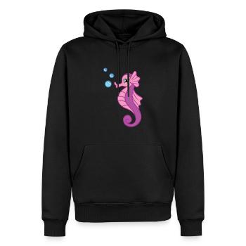 Enfants hippocampe océan sous-marin - Sweat à capuche Premium bio Homme - noir - Devant - Nico (187cm)
