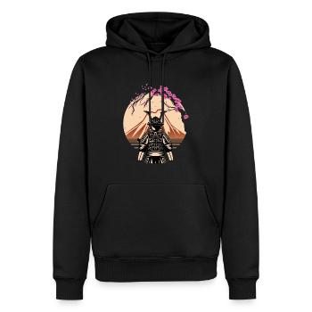 Samurai Fuji Japan Fighter Japanese - Men’s Premium Organic Hoodie - black - Front - Nico (187cm)