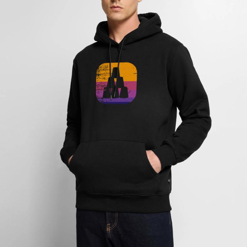 Cup Stacking Retro Männer Premium Bio Hoodie