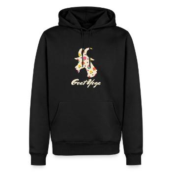 Goat Yoga Ziegen Yoga - Männer Premium Bio Hoodie - Schwarz - Vorne - Nico (187cm)