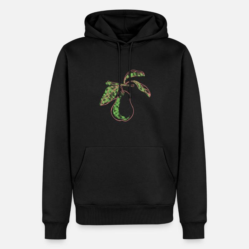 Poire Art Vegan Fruit - Sweat à capuche Premium bio Homme - noir