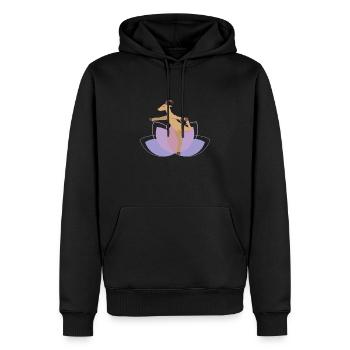 Lotus Ziegen Yoga Goat Yoga - Männer Premium Bio Hoodie - Schwarz - Vorne - Nico (187cm)