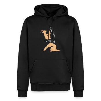 Ziegen Yoga Goat Yoga - Männer Premium Bio Hoodie - Schwarz - Vorne - Nico (187cm)