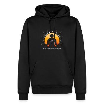 Orienteering Inner Compass Orientierung - Männer Premium Bio Hoodie - Schwarz - Vorne - Nico (187cm)
