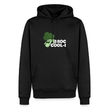 Broc Cool-I Brokkoli Gesundes Gemüse - Männer Premium Bio Hoodie - Schwarz - Vorne - Nico (187cm)